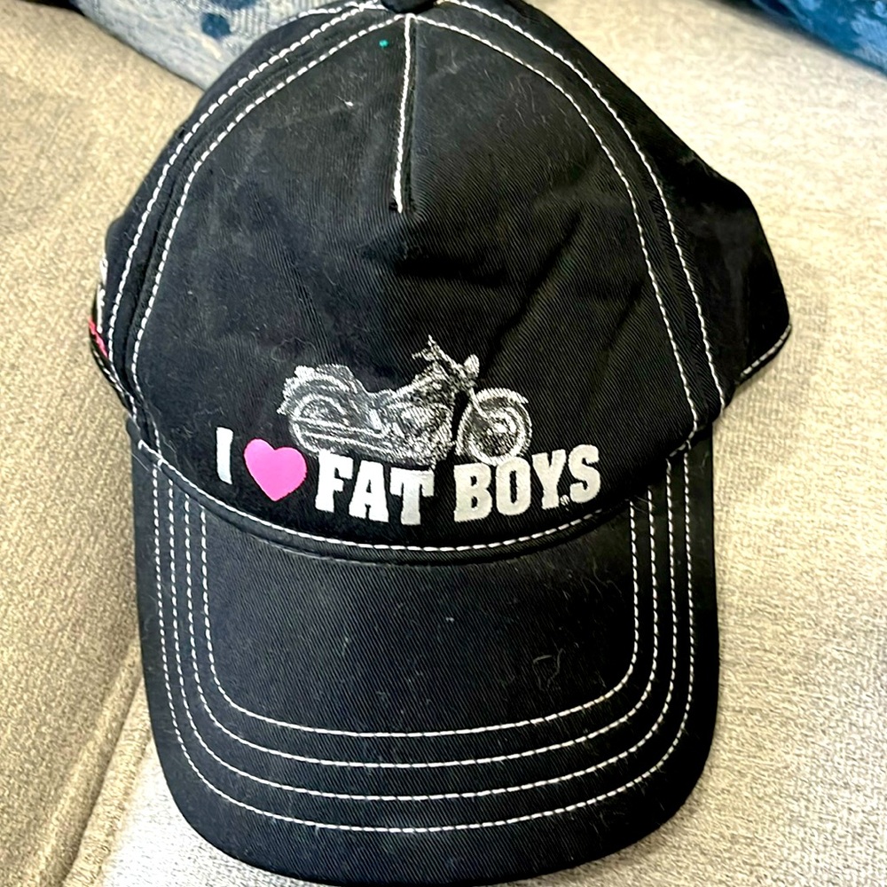 I LOVE FAT BOYS HARLEY DAVIDSON TUCKER CAP